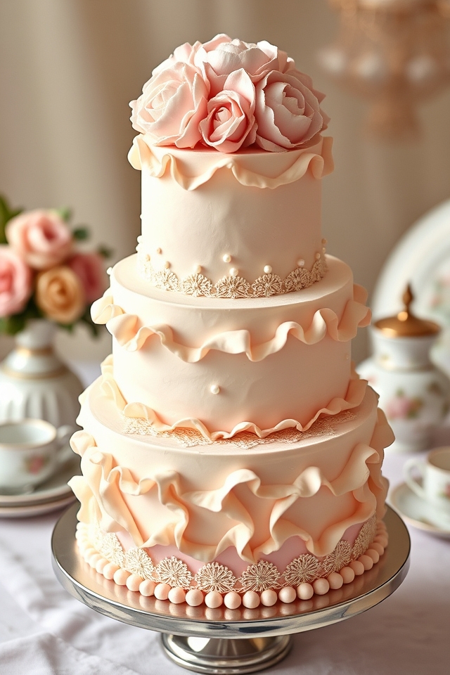 timeless vintage ruffle elegance
