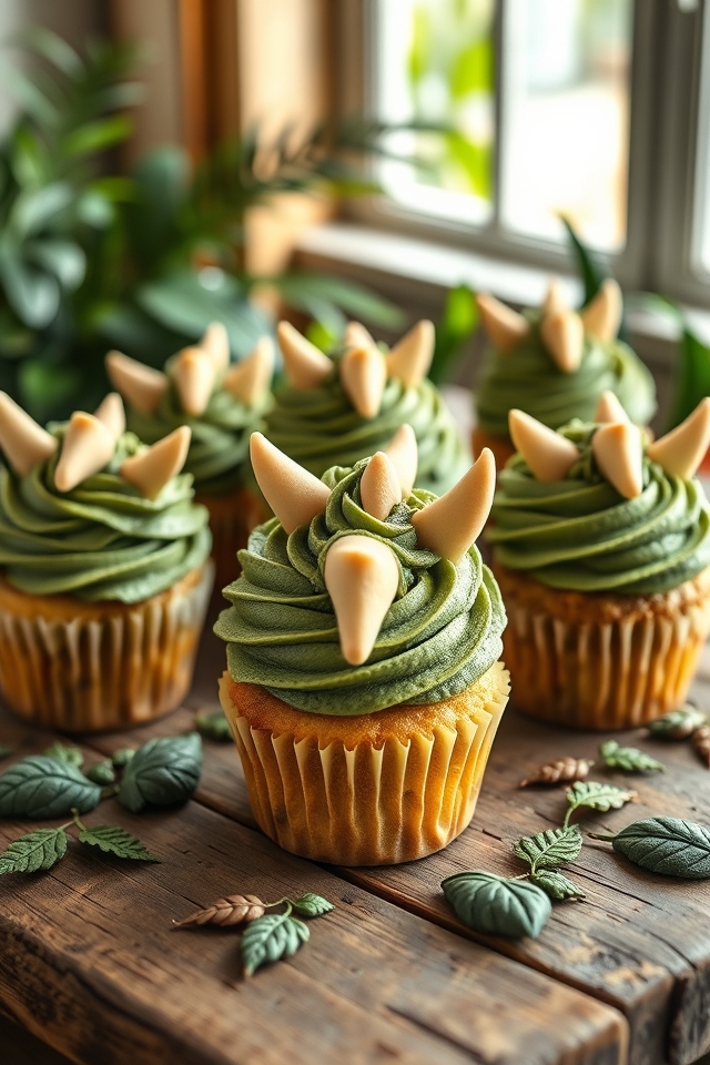 triceratops horned cupcake delights