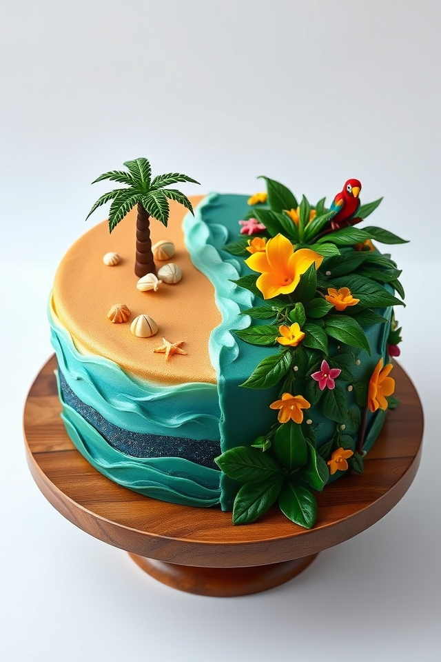 tropical beach and jungle