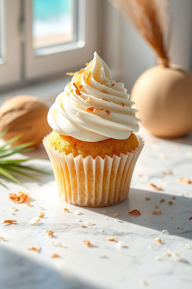 tropical bliss coconut cupcakes