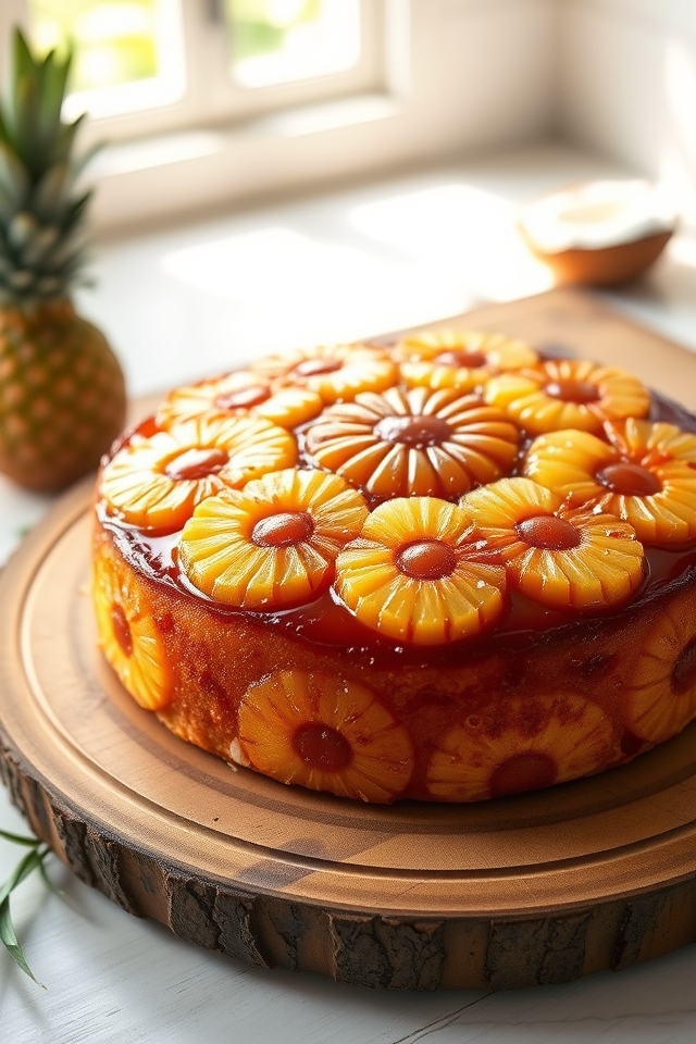 tropical caramelized pineapple cake