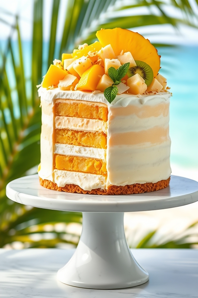 tropical fruit layered delight