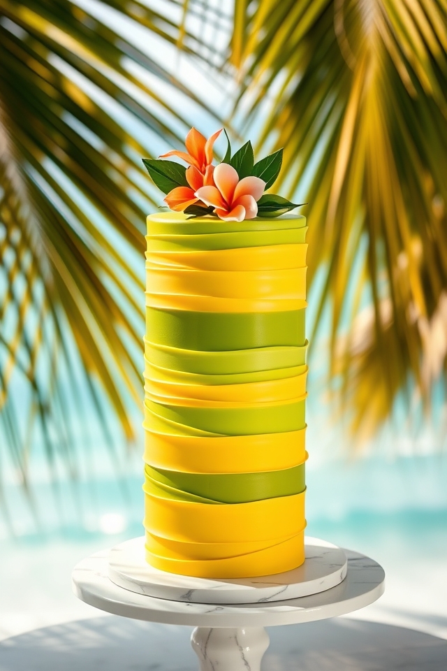 tropical green and yellow