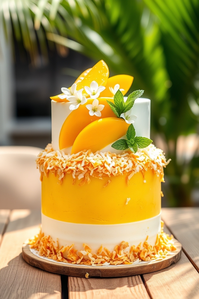 tropical mango and coconut