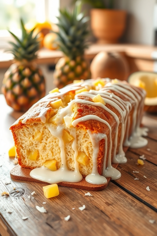 tropical moist pineapple coconut