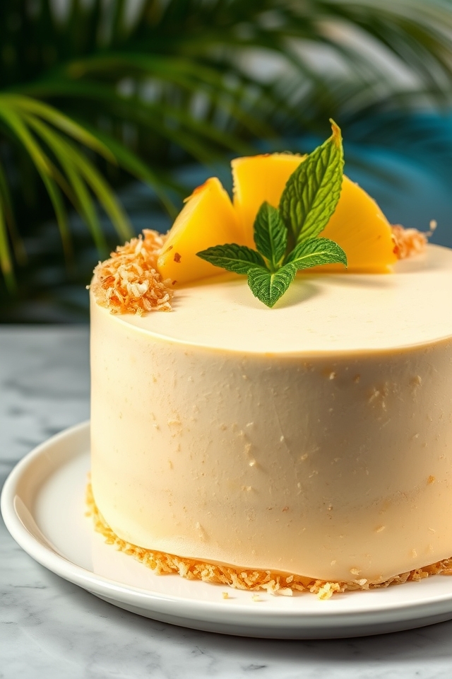 tropical pineapple coconut mousse