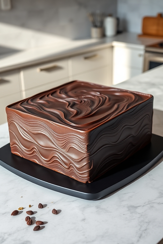 two tone textured ganache finishes