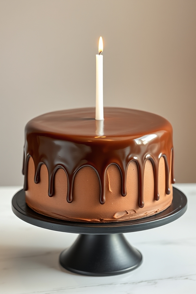 understated chocolate ganache shine
