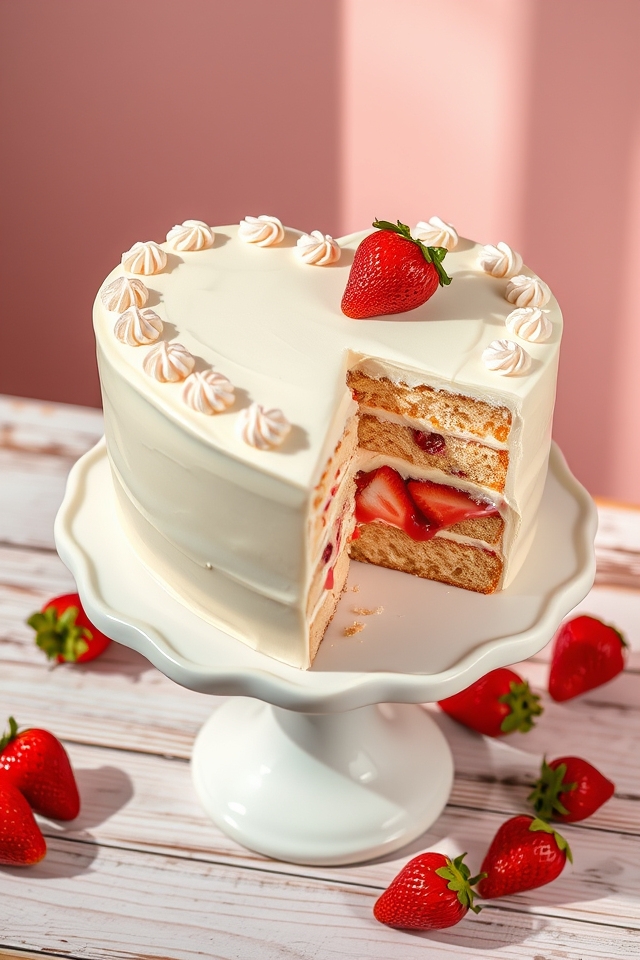 vanilla strawberry heart surprise