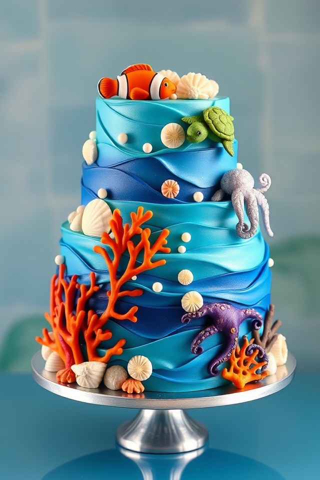 vibrant blue underwater delight
