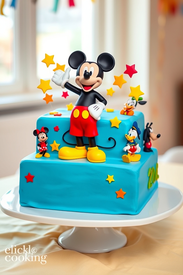 vibrant cartoon square cakes