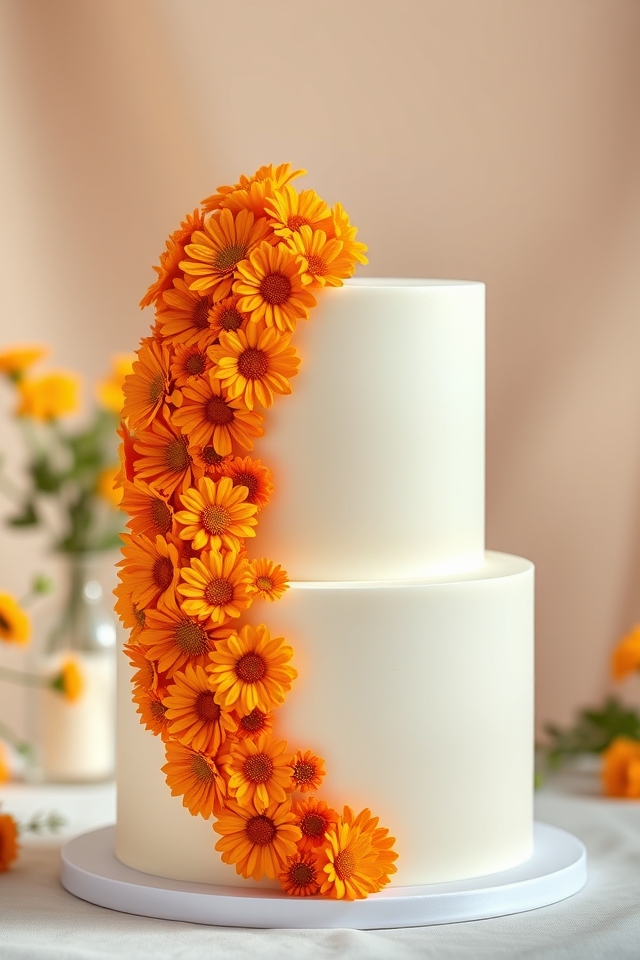 vibrant cascading marigold burst