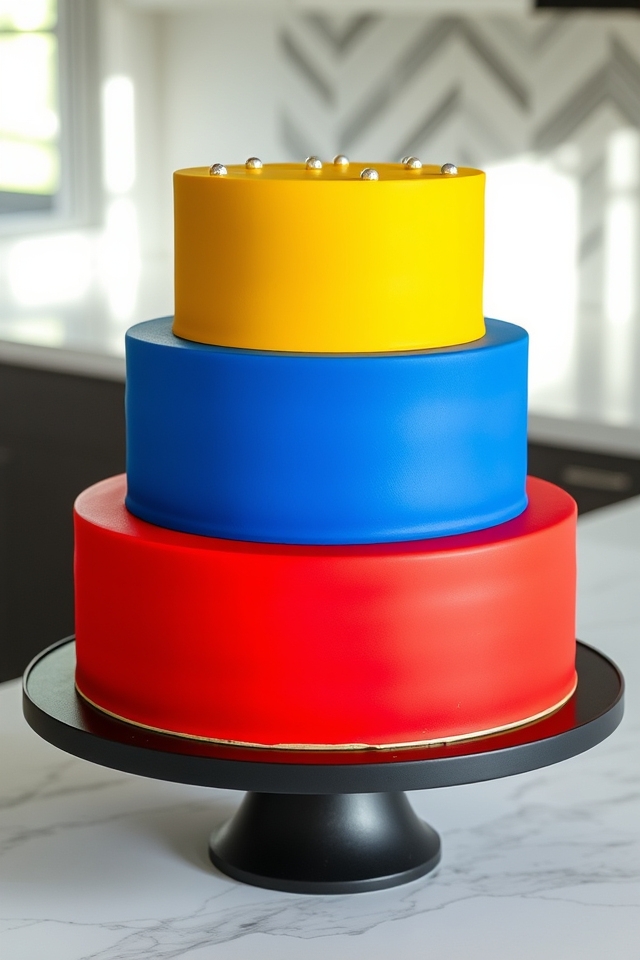 vibrant contrasting color blocks