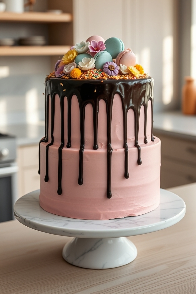 vibrant drip cake masterpiece