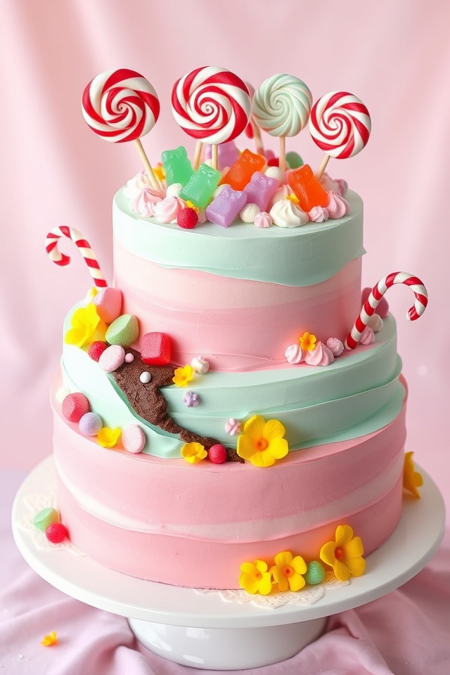 vibrant edible candy wonderland
