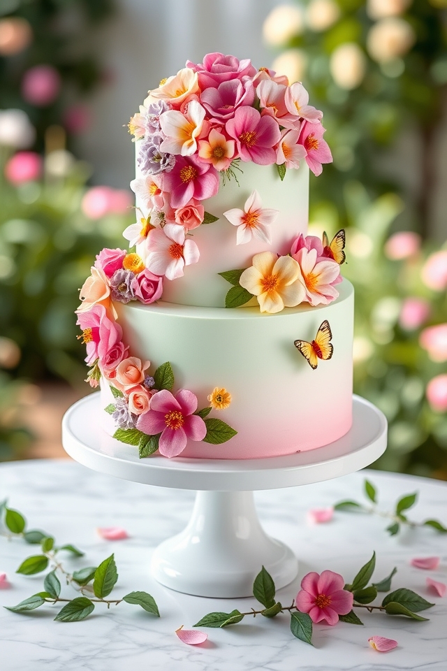 vibrant edible flower garden