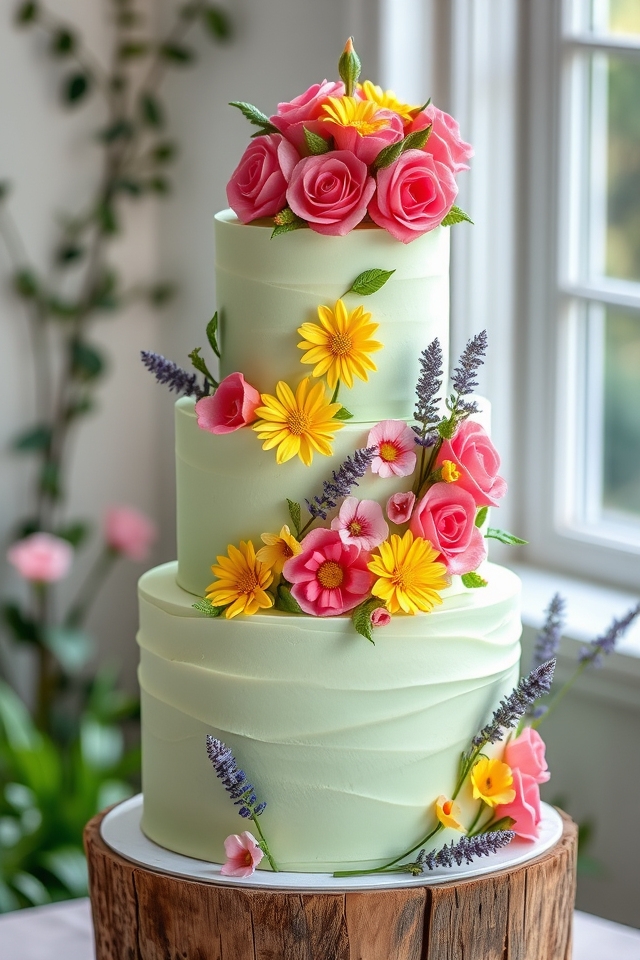 vibrant edible flower masterpiece