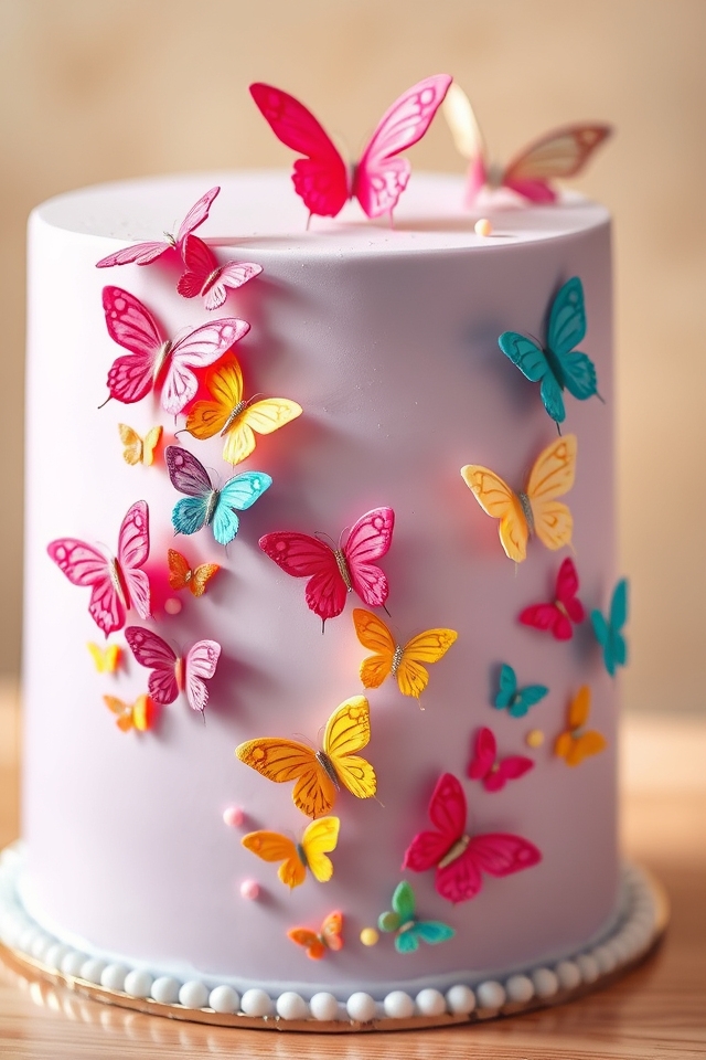 vibrant fondant butterfly masterpiece