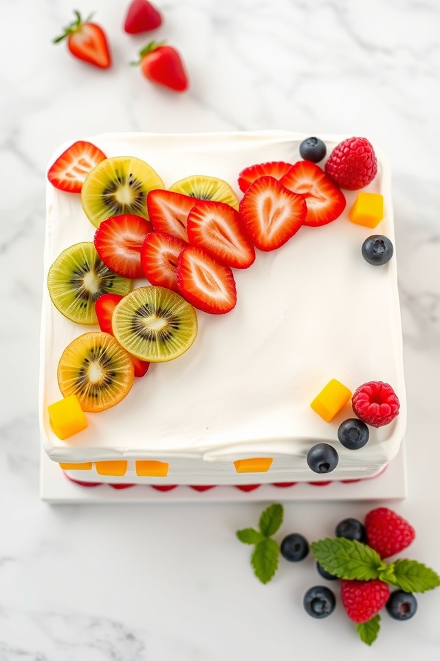 vibrant glazed fruit toppings