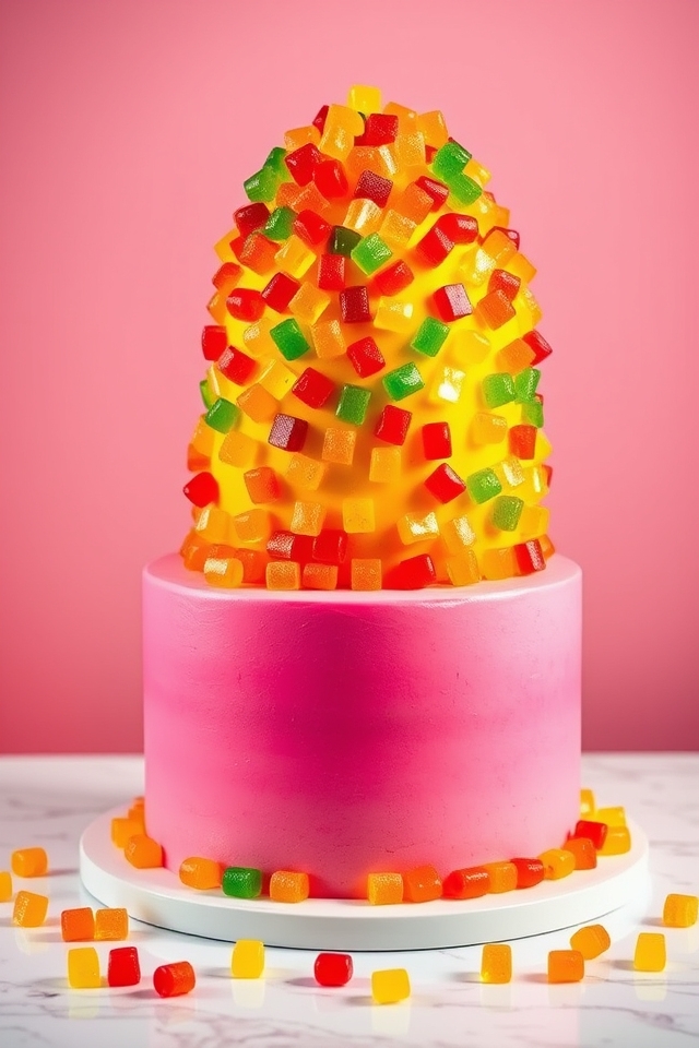 vibrant gummy bear explosion