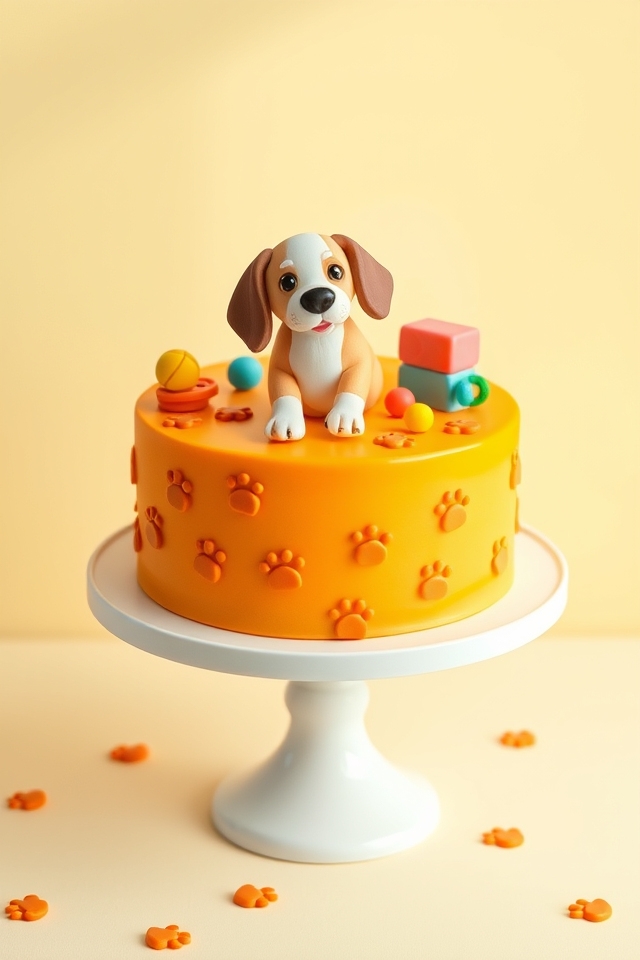 vibrant orange playful cake