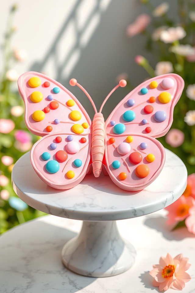 vibrant polka dot butterfly