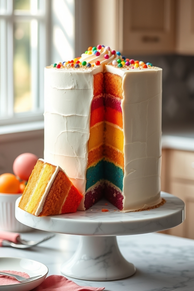 vibrant rainbow layers burst