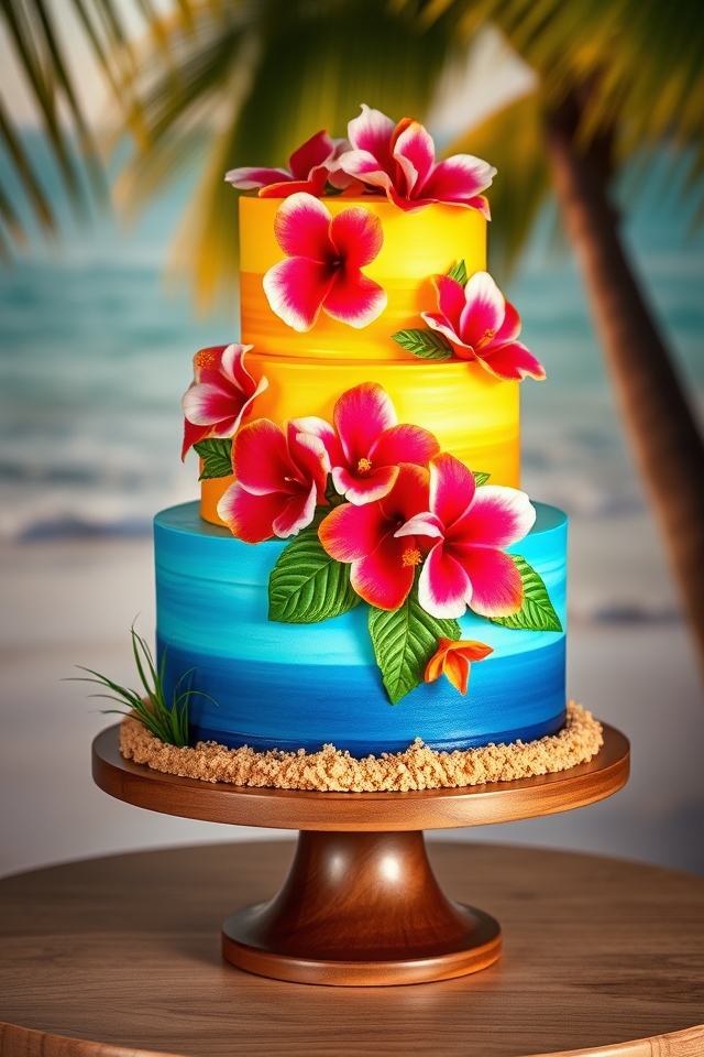 vibrant tropical beach decor