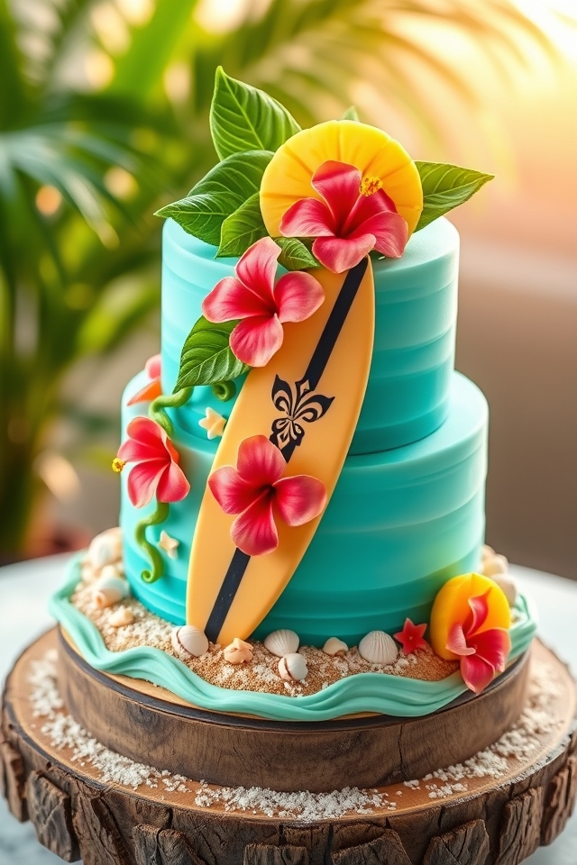 vibrant tropical fruit beach