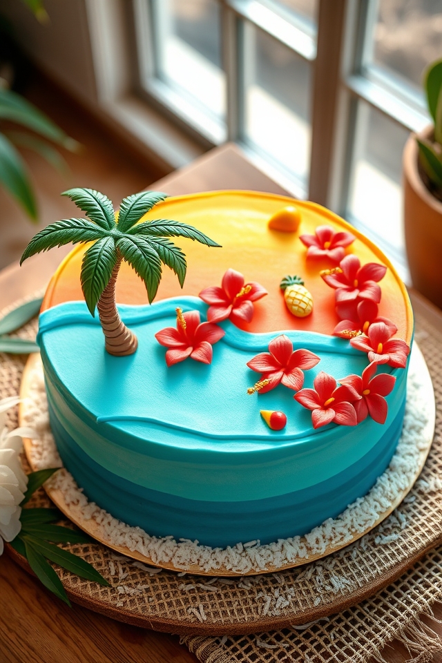 vibrant tropical island decorations