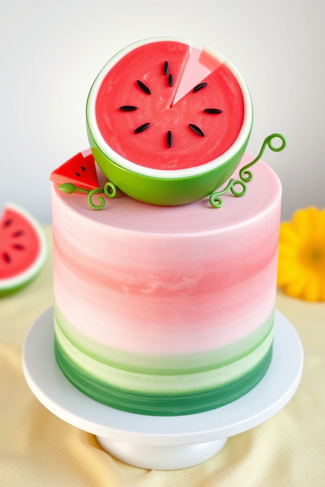 vibrant watermelon cocomelon motif
