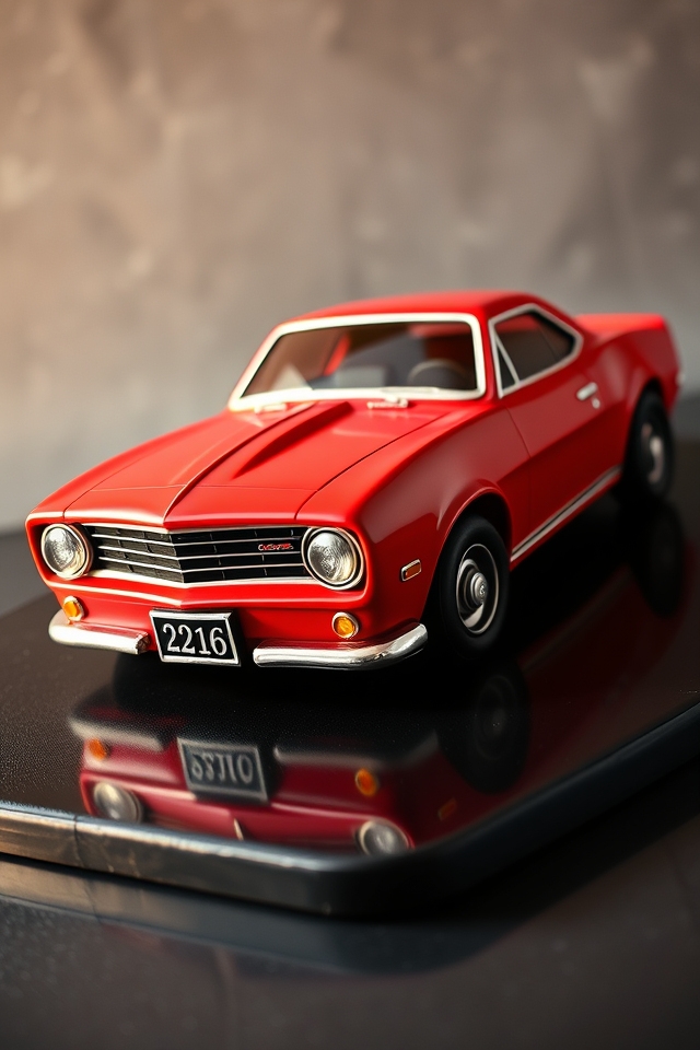 vintage automobile fondant cake