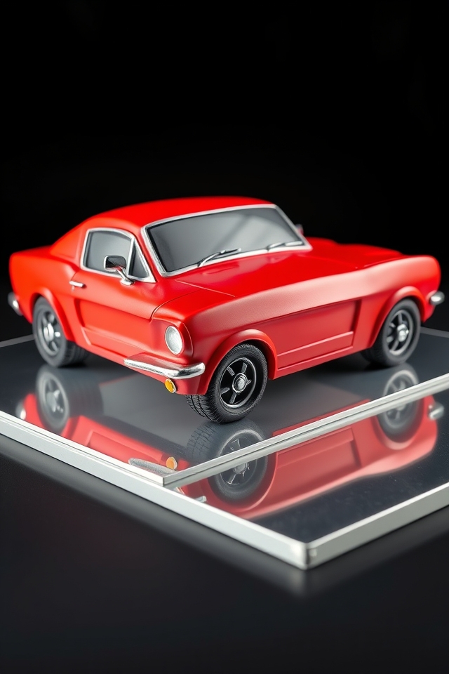 vintage car fondant cake