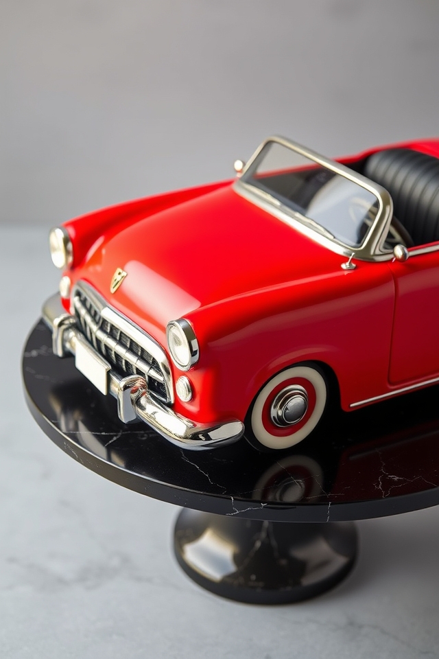 vintage car themed cake