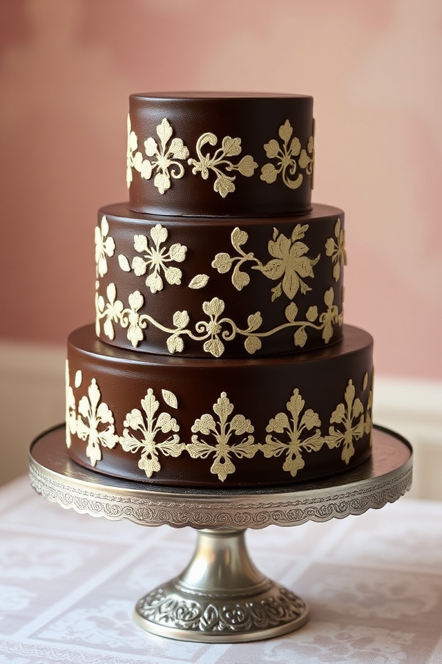 vintage chocolate almond lace