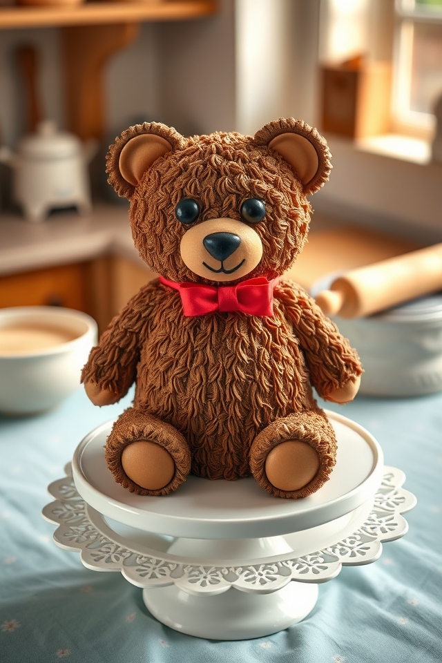 vintage cuddly bear cake