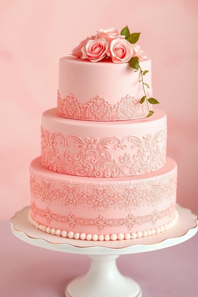 vintage pink lace elegance