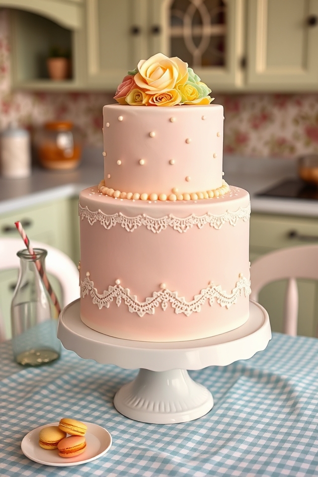 vintage retro pastel cakes