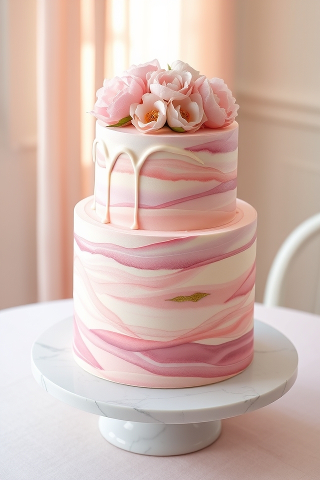 watercolor pink swirl masterpiece