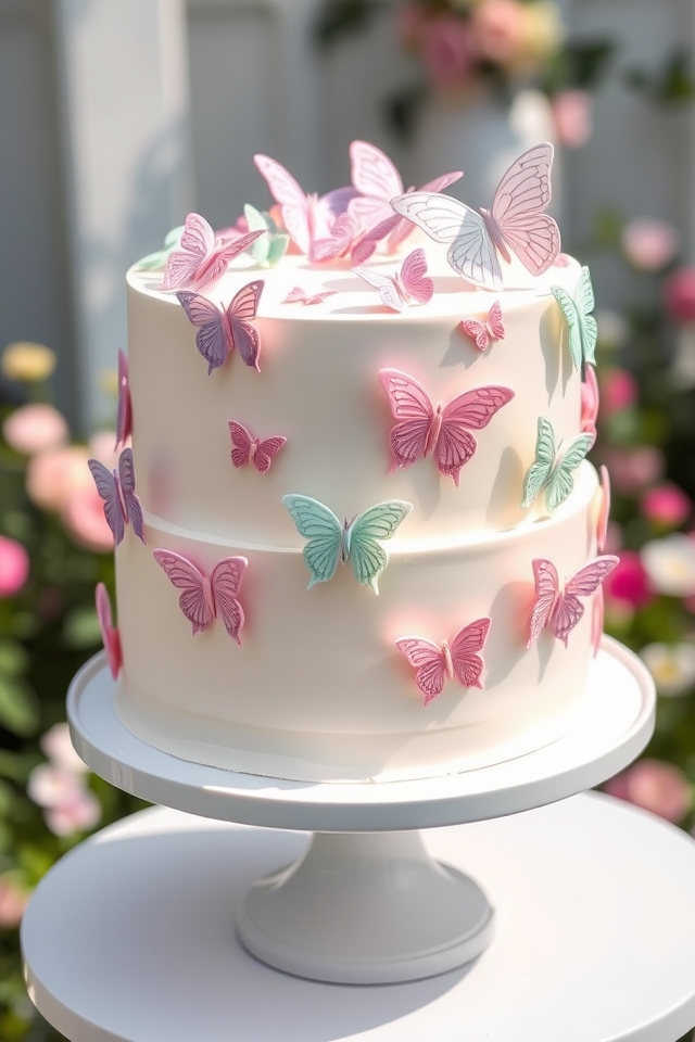 whimsical buttercream butterfly sparkle