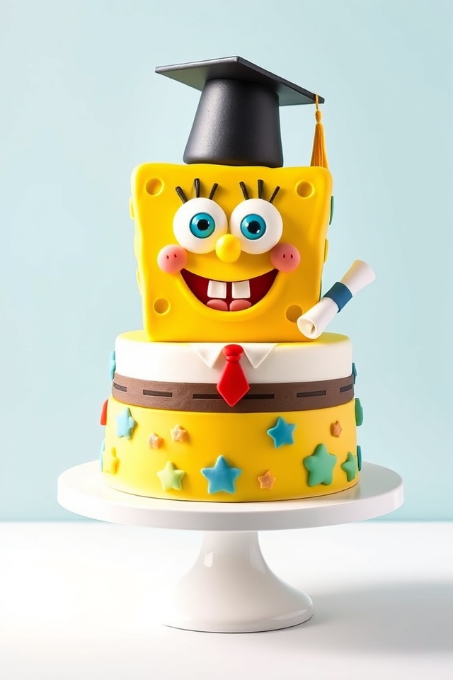whimsical cartoon character cake