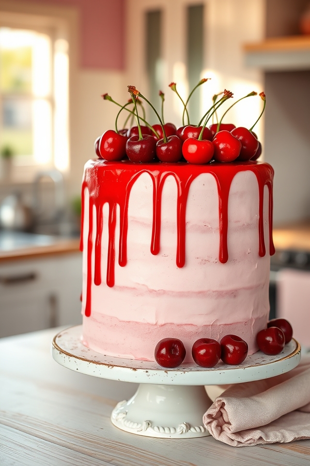 whimsical cherry drip layers