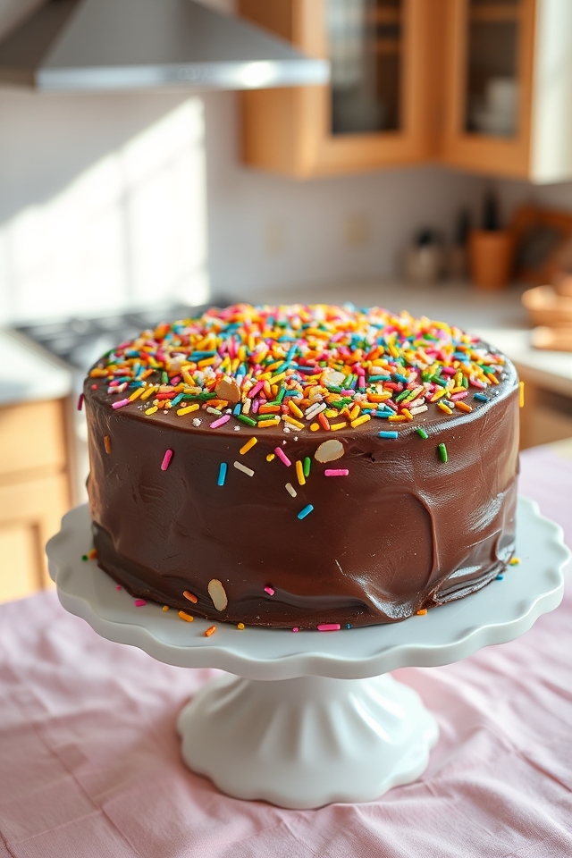 whimsical chocolate almond sprinkle