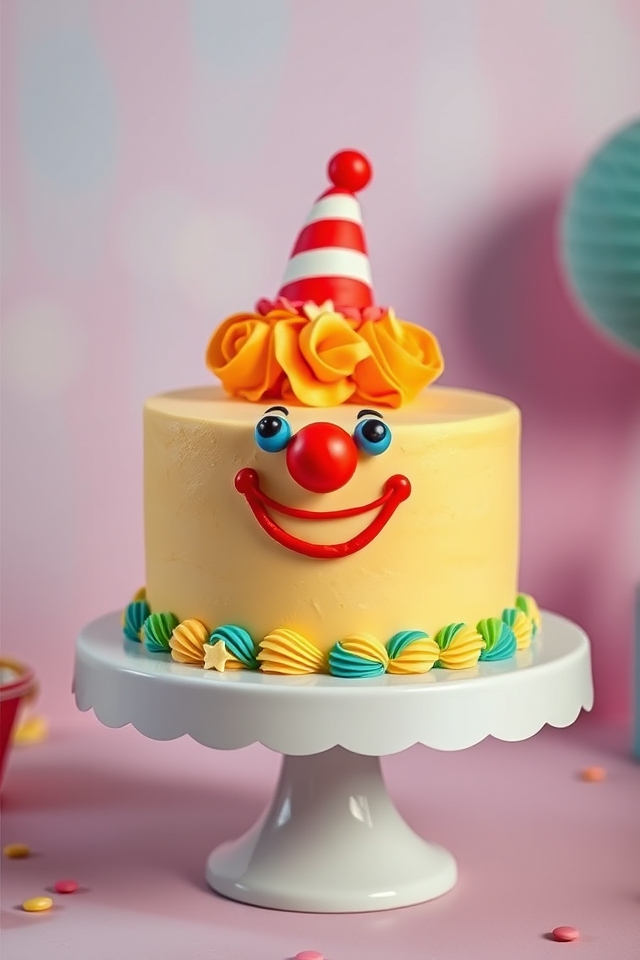 whimsical clown birthday charm