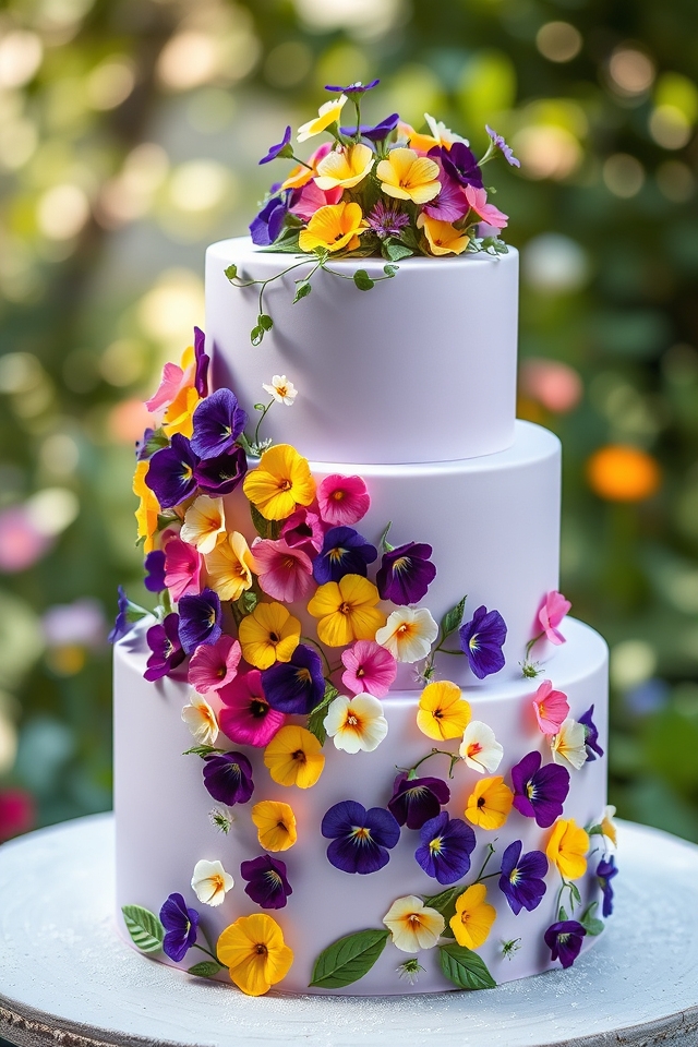 whimsical edible flower wonderland