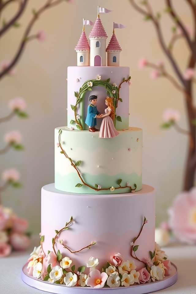 whimsical fairytale cake romance