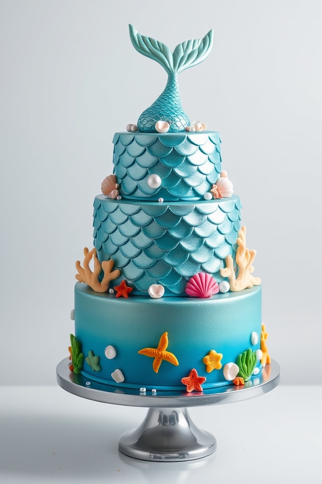 whimsical mermaid cake delight