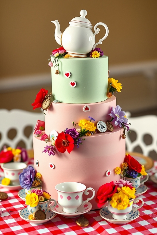 whimsical mismatched tea party