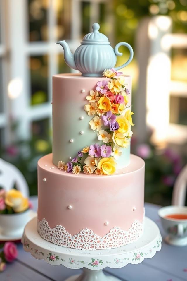 whimsical pastel tea party