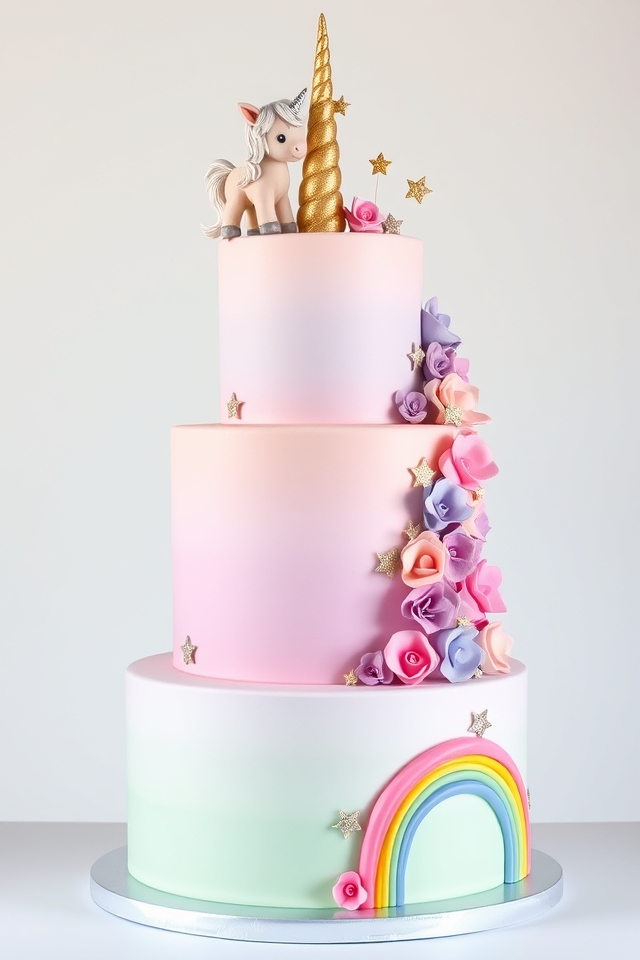 whimsical pastel unicorn fantasy